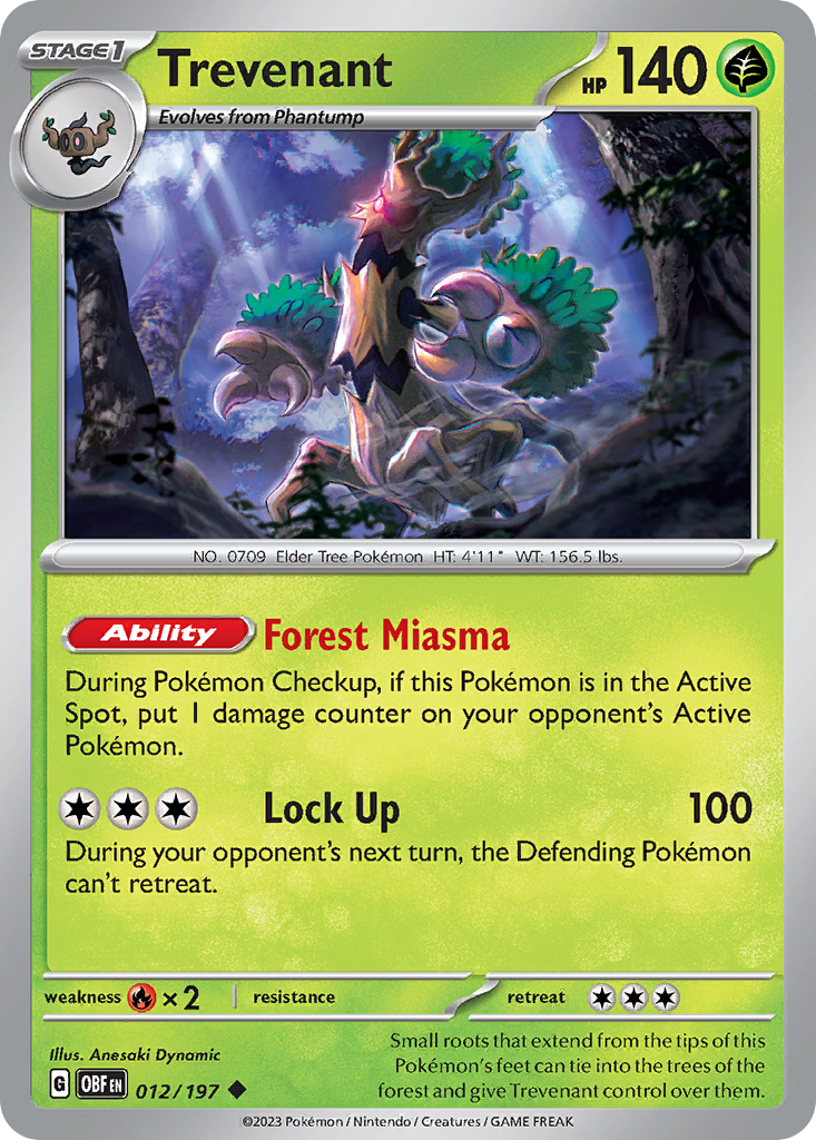 Trevenant – Obsidian Flames