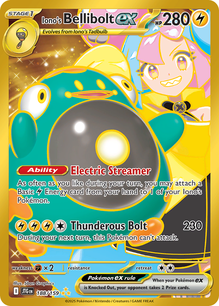 Iono's Bellibolt ex — Journey Together 188/159