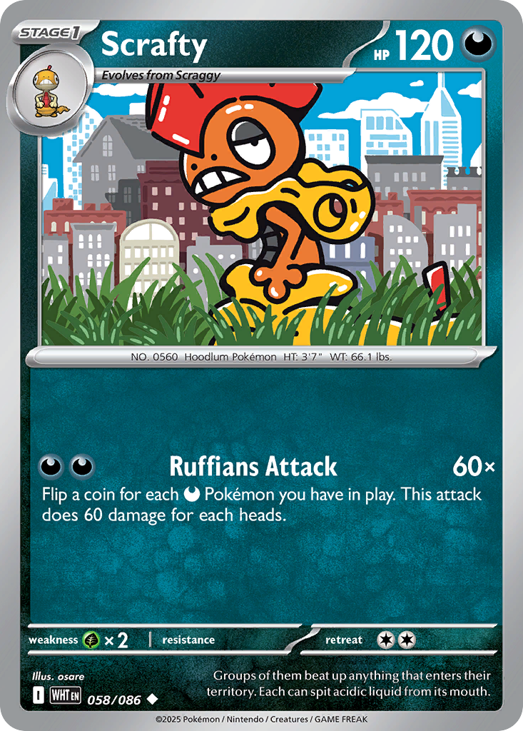 Scrafty — White Flare 058/086