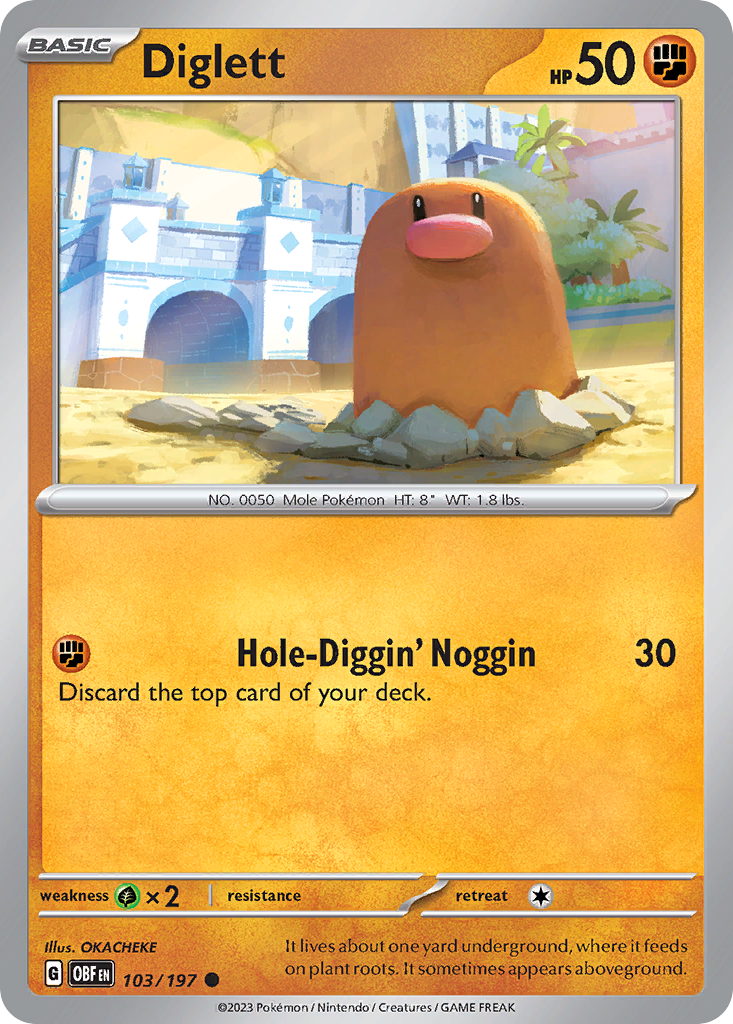 Diglett – Obsidian Flames