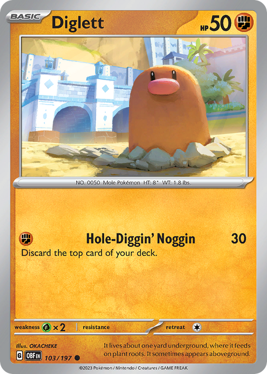 Diglett – Obsidian Flames