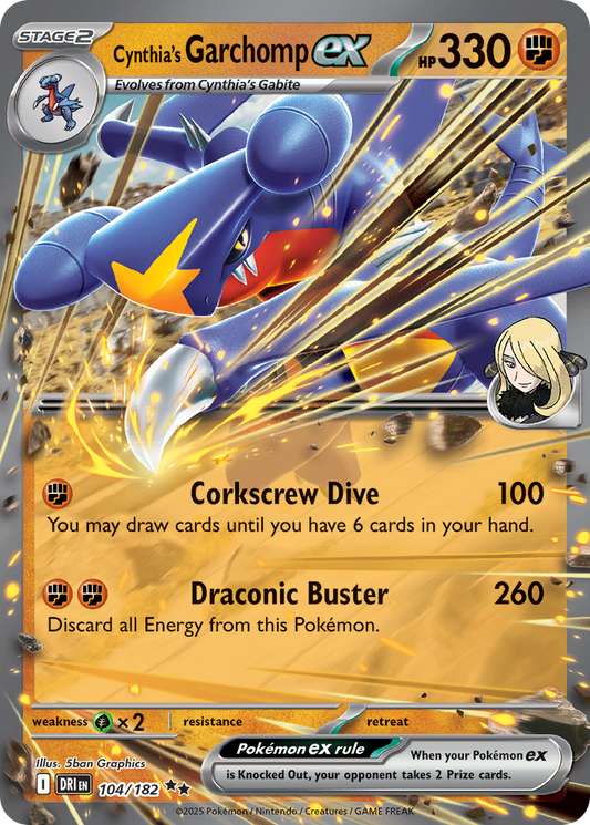 Cynthia's Garchomp ex – Destined Rivals