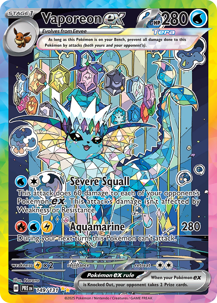 Vaporeon ex – Prismatic Evolutions