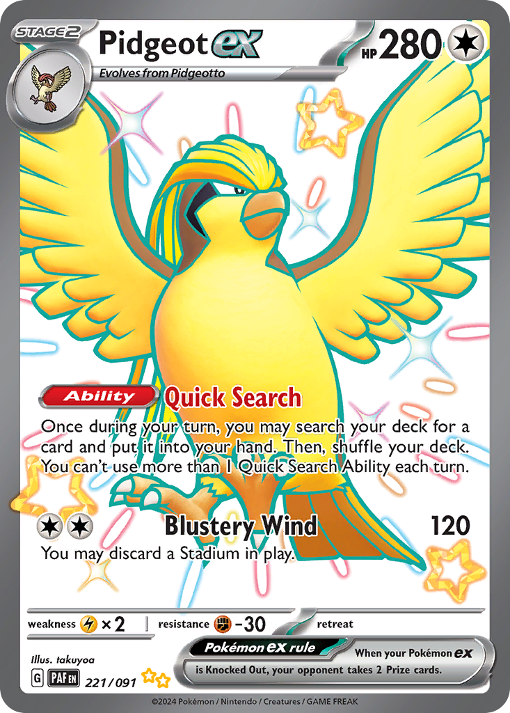 Pidgeot ex – Paldean Fates