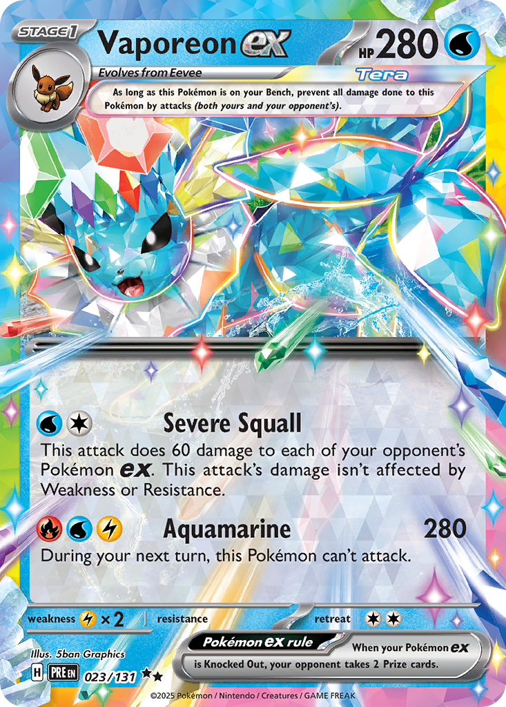 Vaporeon ex – Prismatic Evolutions
